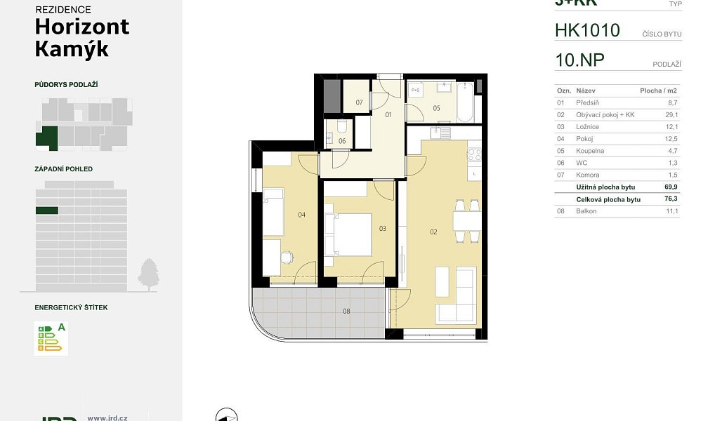 Prodej bytu 3+kk 76 m², Praha – náhled fotky 2