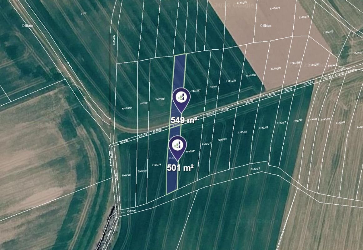Prodej pole 1 050 m²