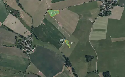 Prodej pole 2 493 m², Krásné Údolí - Odolenovice, okres Karlovy Vary