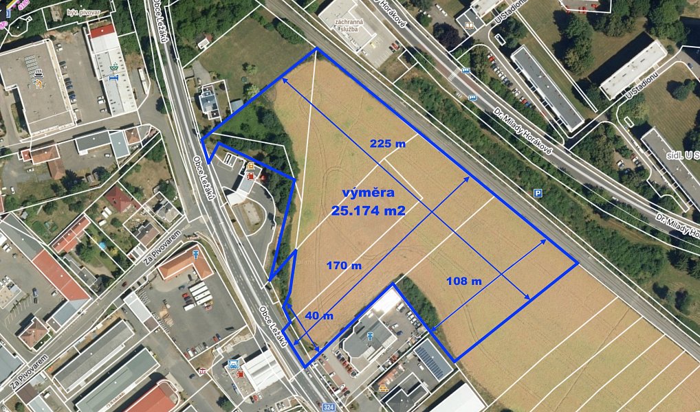 Prodej komerčního pozemku 25 174 m², Chrudim – fotka 1 z 6