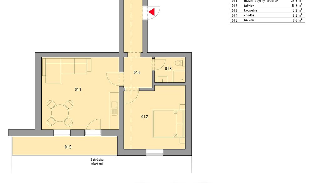 Prodej bytu 2+kk 51 m², Německo – náhled fotky 3