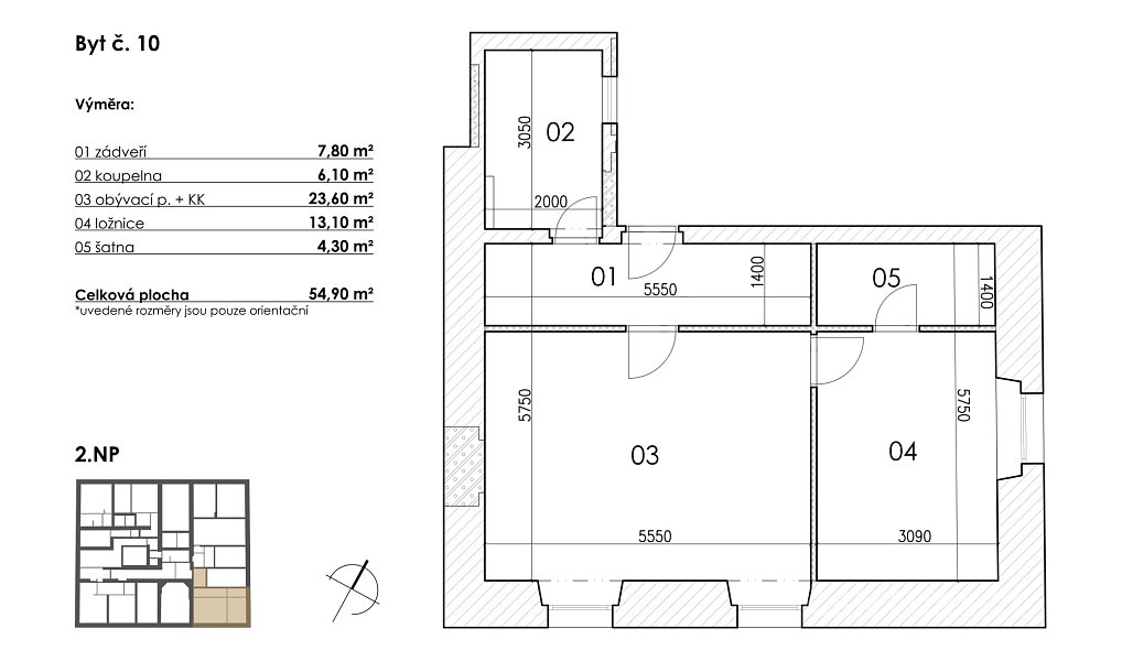 Prodej bytu 2+kk 55 m², Postupice – náhled fotky 7