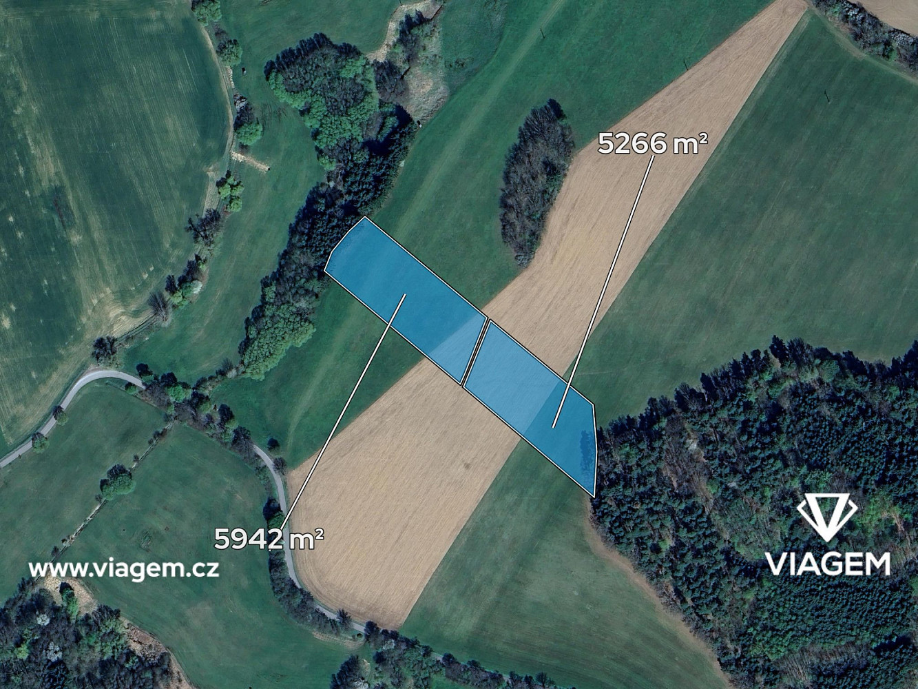 Prodej pole 1 868 m² – fotografie 2