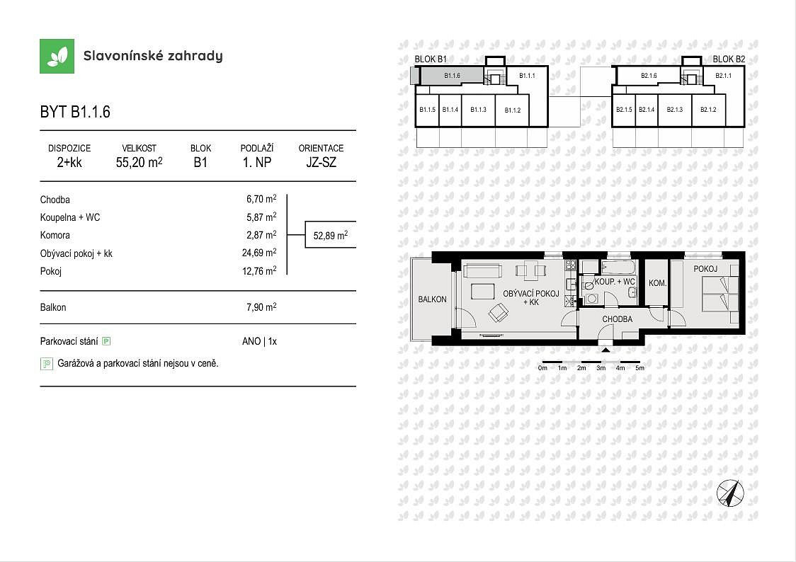 Prodej bytu 2+kk 53 m² — photo 3
