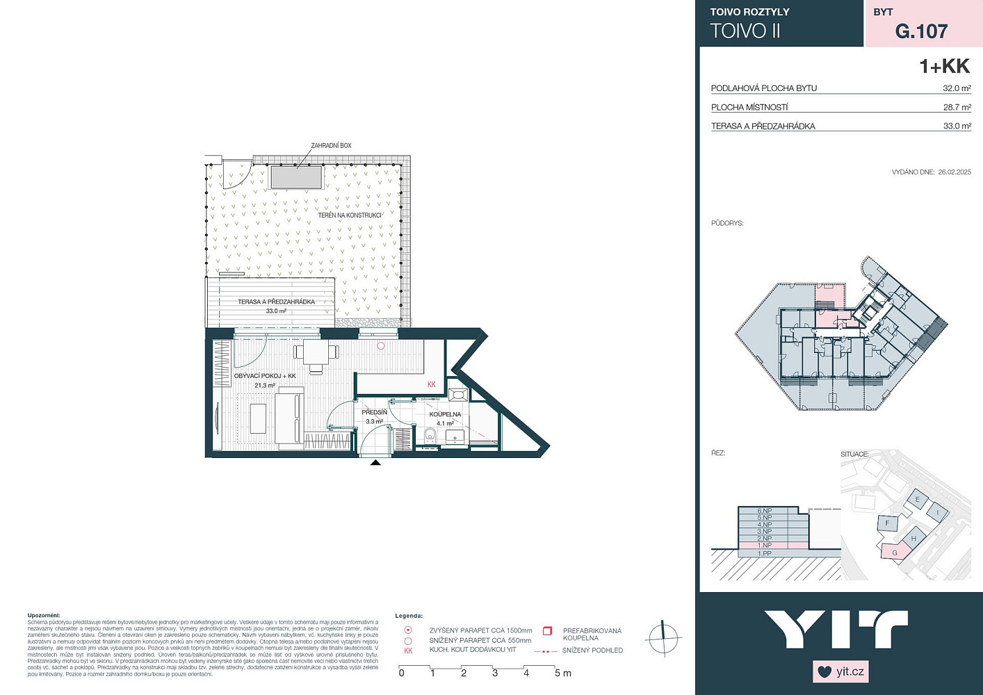 Prodej bytu 1+kk 29 m² – pohled 2