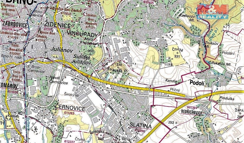 Prodej pole 1 652 m², Brno – náhled fotky 3