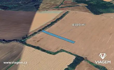 Prodej pole 4 389 m², Uherské Hradiště