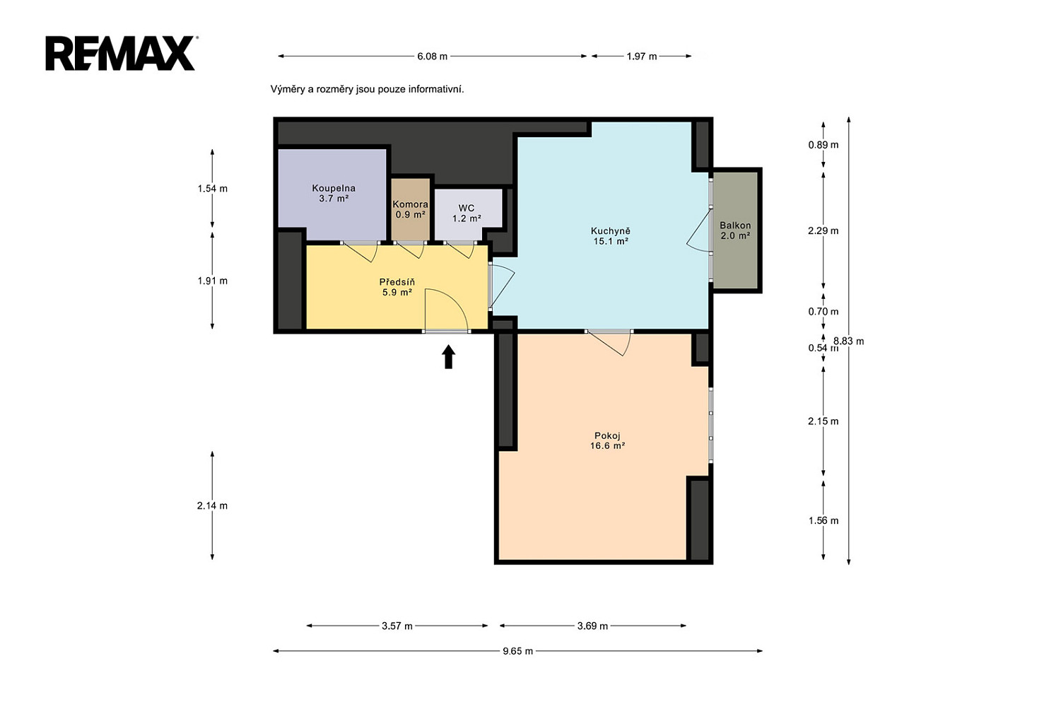 Pronájem bytu 1+1 46 m² — photo 3