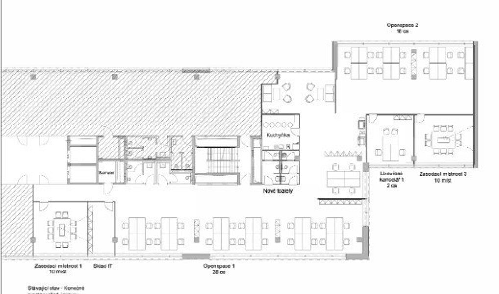 Pronájem kanceláře 182 m², Praha – náhled fotky 3