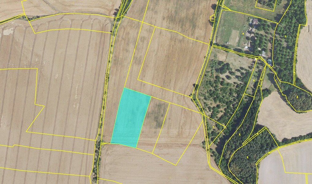 Prodej pole 6 888 m², Otvovice – fotka 1 z 4
