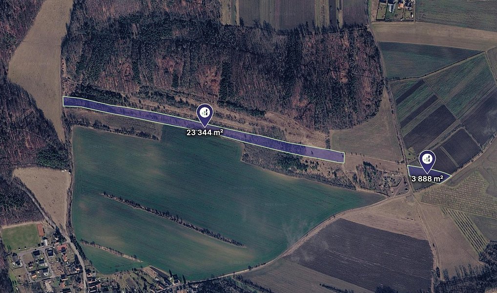 Prodej pole 29 403 m², Jeviněves – fotka 1 z 4