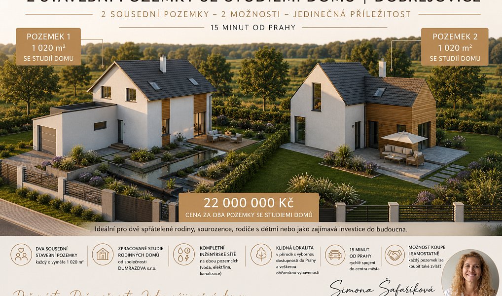 Prodej stavebního pozemku 2 040 m², Dobřejovice – fotka 1 z 14