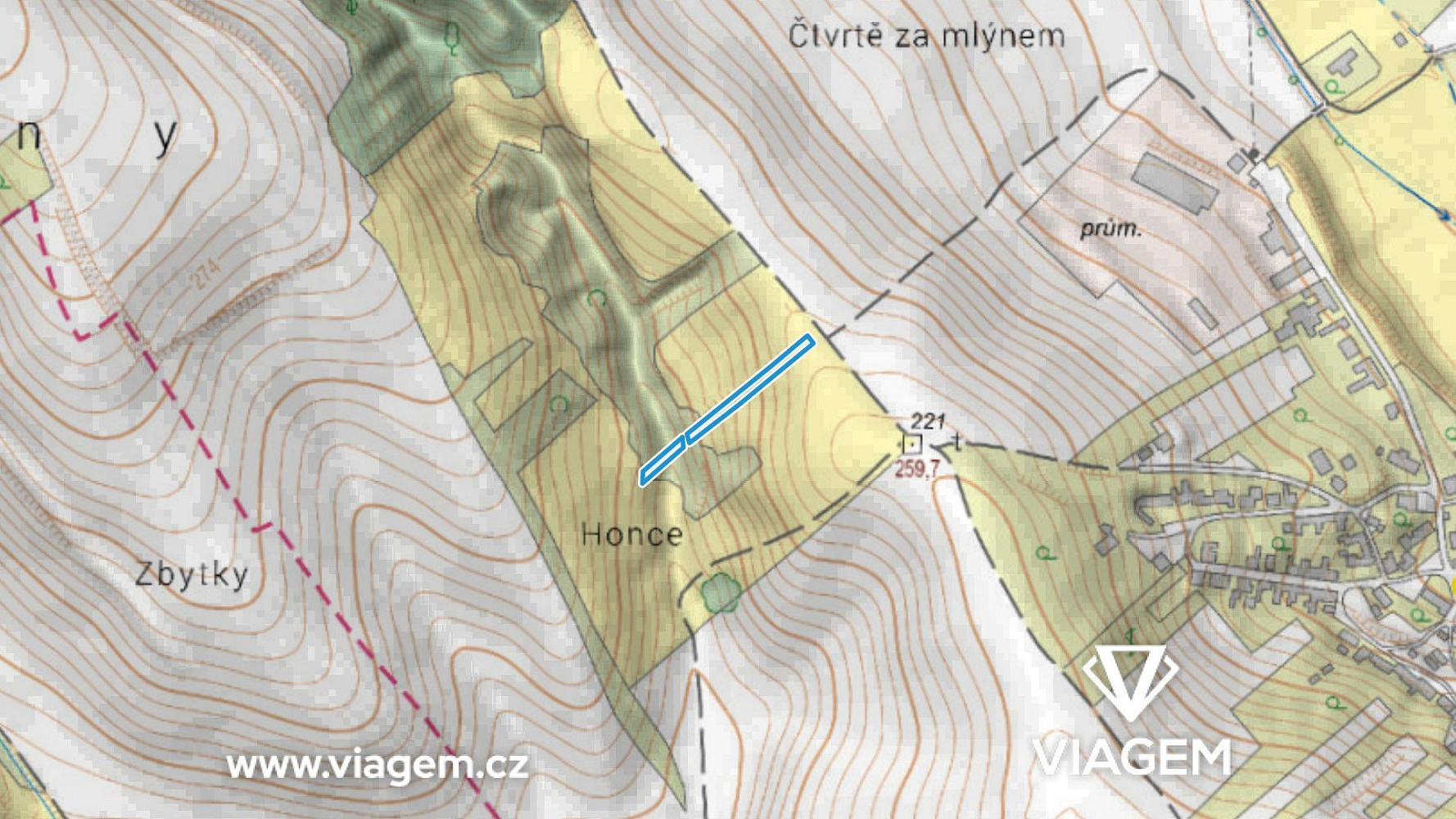 Prodej pole 506 m² – fotografie 3