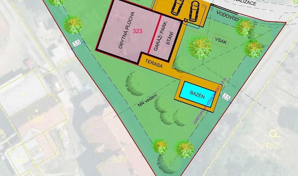 Prodej stavebního pozemku 1 676 m², Růžďka – náhled fotky 2