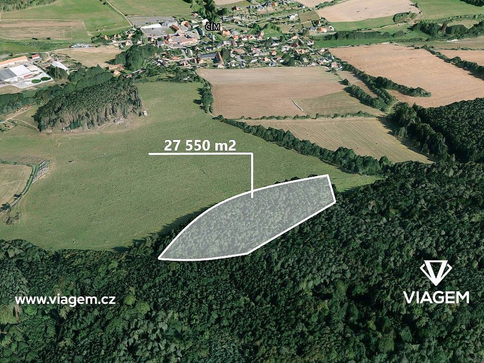 Prodej lesa 13 775 m²