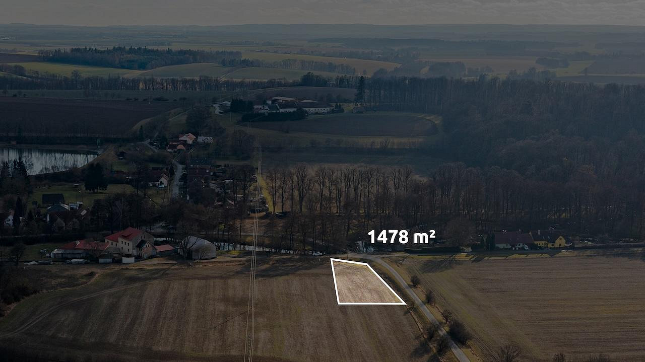 Prodej stavebního pozemku 1 478 m² – pohled 3