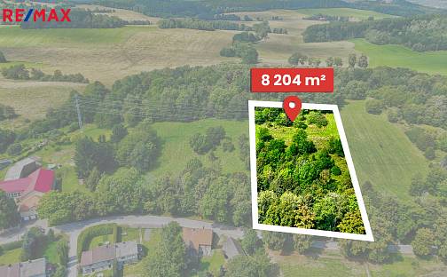 Prodej stavebního pozemku 8 204 m², Přídolí, okres Český Krumlov