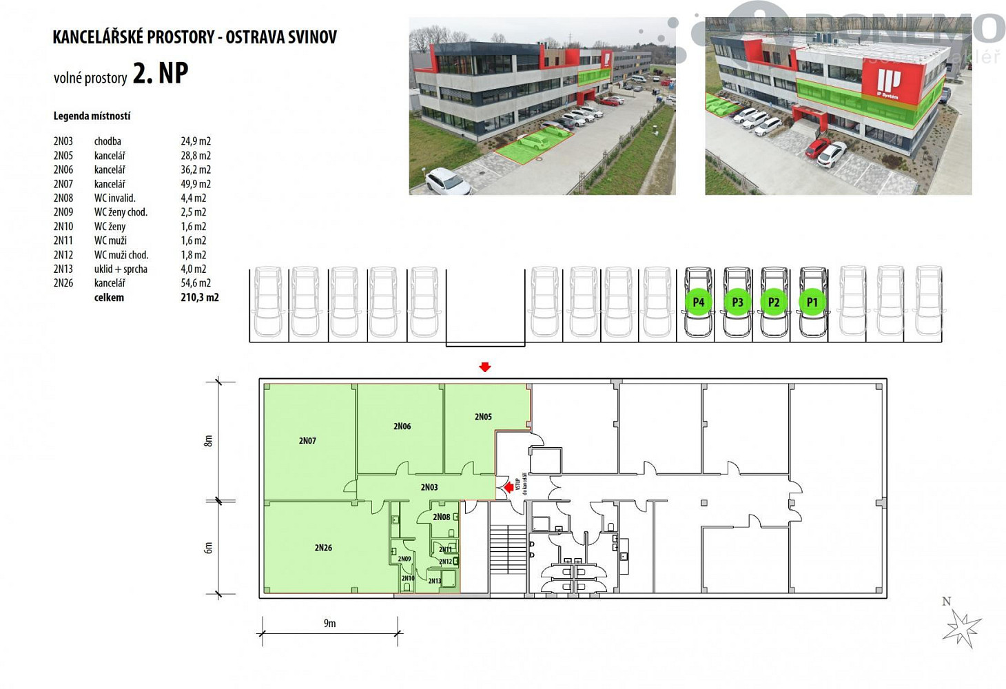 Pronájem kanceláře 210 m² — photo 2