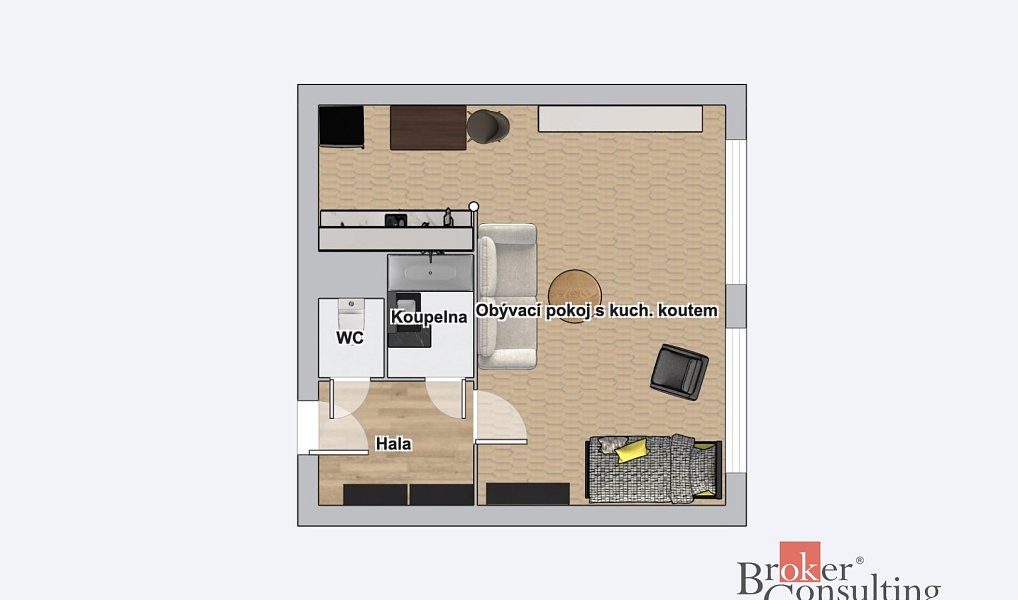 Pronájem bytu 1+kk 33 m², Rakovník – náhled fotky 7