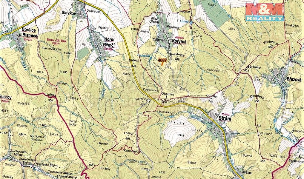Prodej pole 1 114 m², Korytná – náhled fotky 5