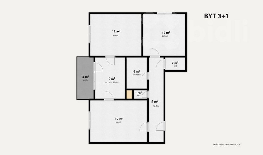 Prodej bytu 3+1 68 m², Děčín – náhled fotky 3