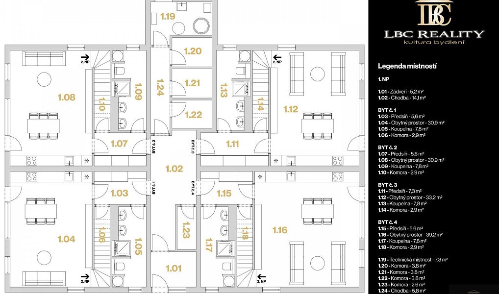 Prodej bytu 4+kk 120 m², Kozojedy – náhled fotky 24