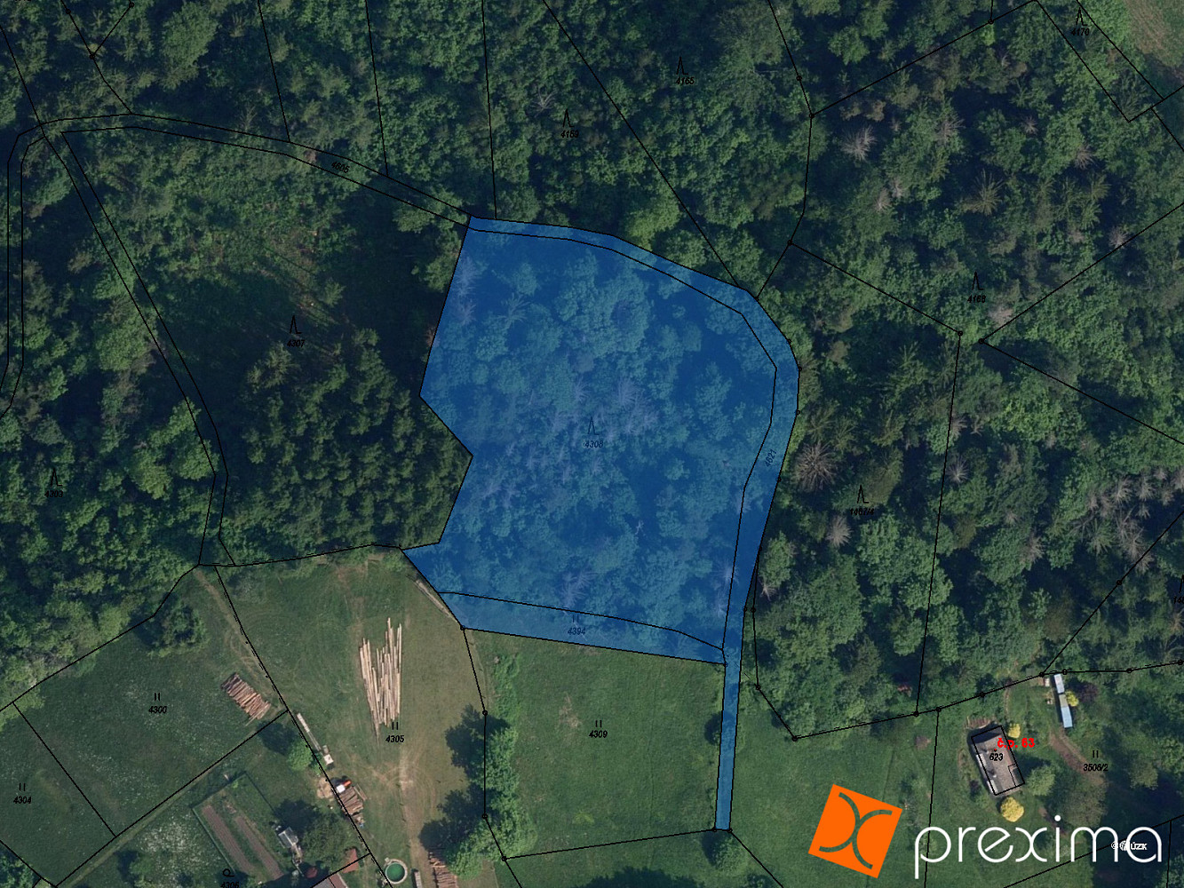Prodej lesa 3 724 m²