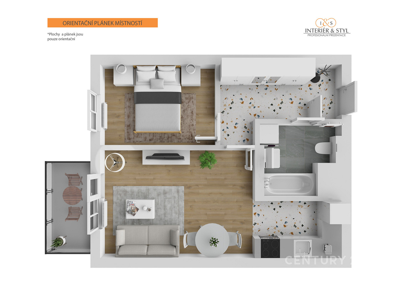 Pronájem bytu 2+kk 47 m² — photo 4