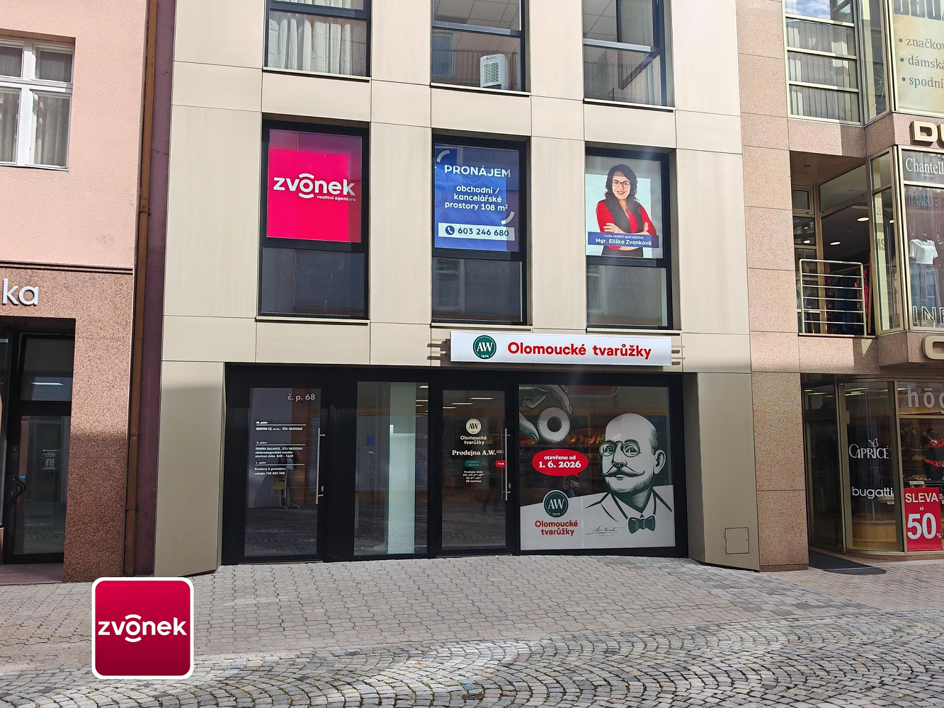 Pronájem obchodních prostor 107 m²