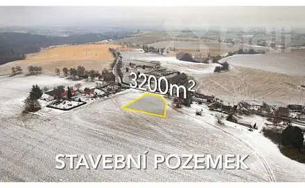 Prodej stavebního pozemku 3 200 m², Vodice, okres Tábor