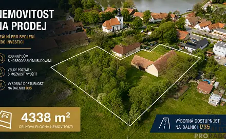 Prodej domu 200 m² s pozemkem 4 338 m², Slepotice, okres Pardubice