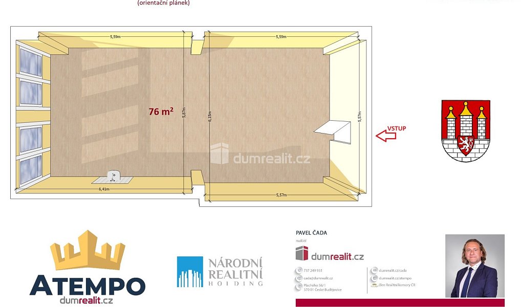 Pronájem obchodních prostor 75 m², České Budějovice – náhled fotky 4
