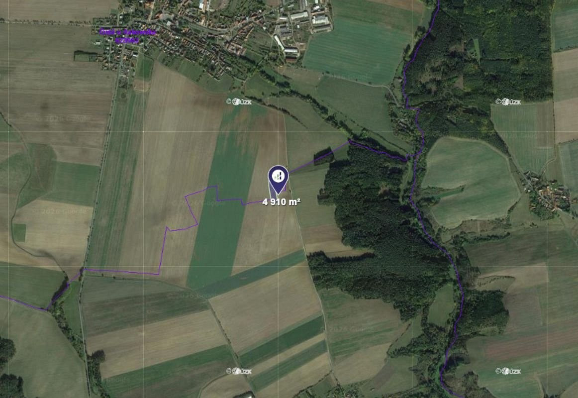 Prodej pole 2 455 m² - Widok 2