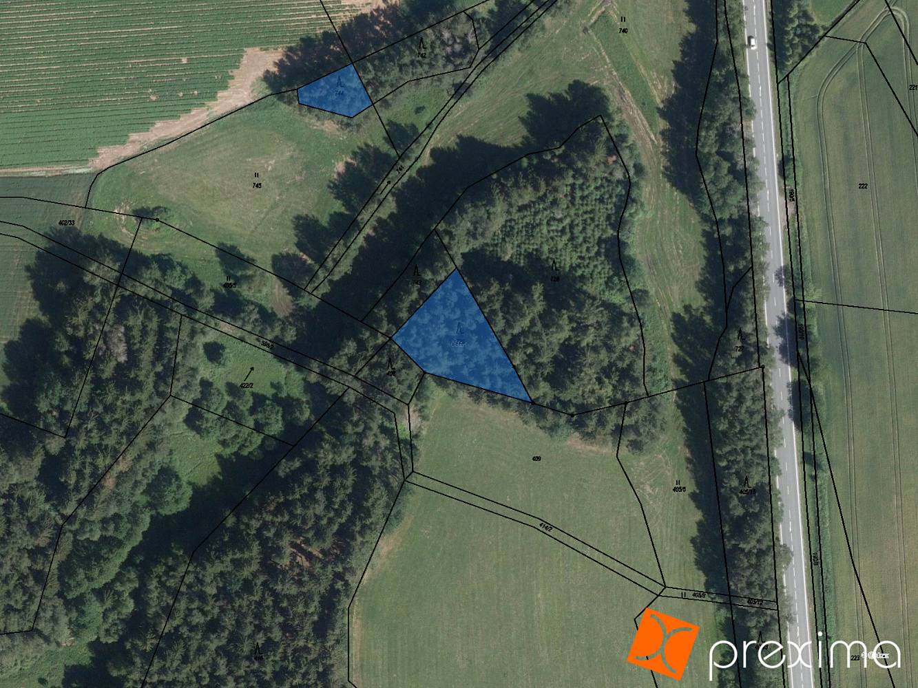 Prodej lesa 862 m²