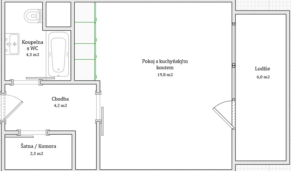 Prodej bytu 1+kk 31 m², Brno – náhled fotky 7