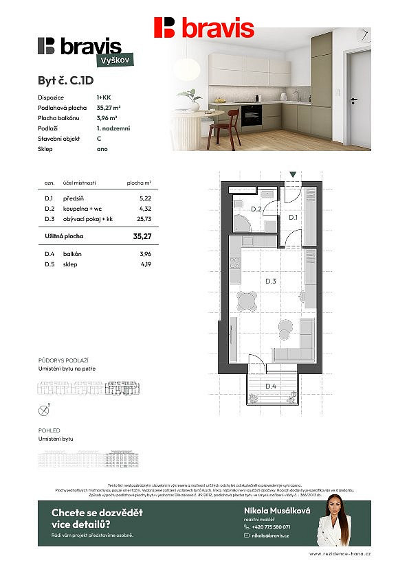 Prodej bytu 1+kk 43 m² – fotografie 4