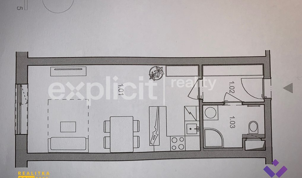 Pronájem bytu 1+kk 33 m², Zlín – náhled fotky 11