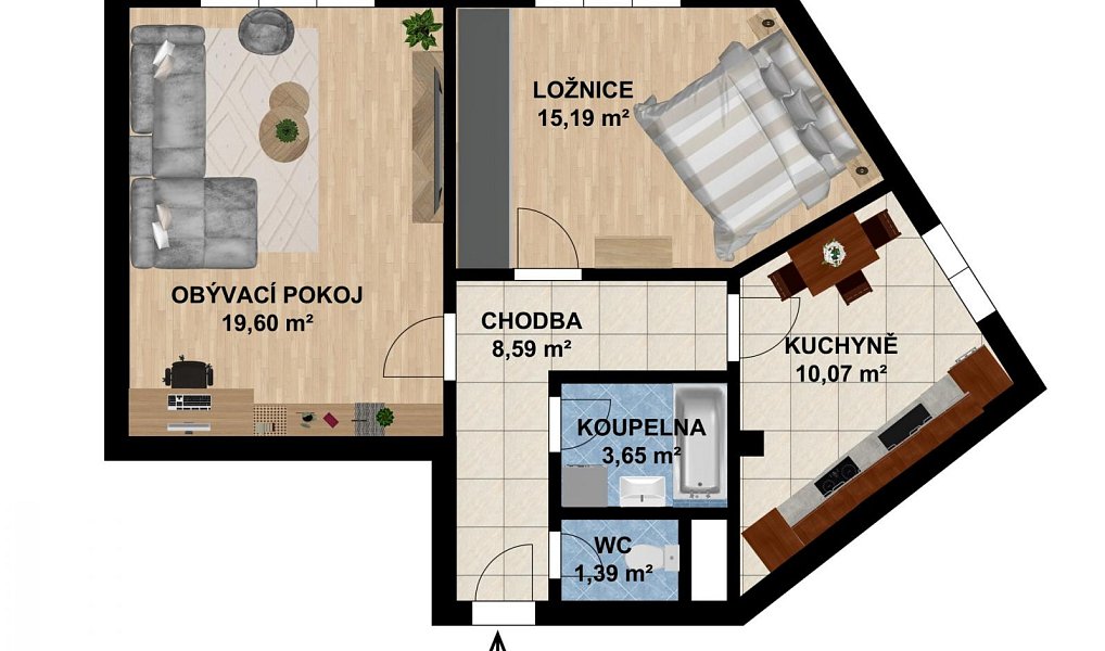 Prodej bytu 2+1 58 m², Olomouc – náhled fotky 3