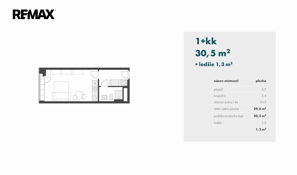 Pronájem bytu 1+kk 32 m², Praha – náhled fotky 2