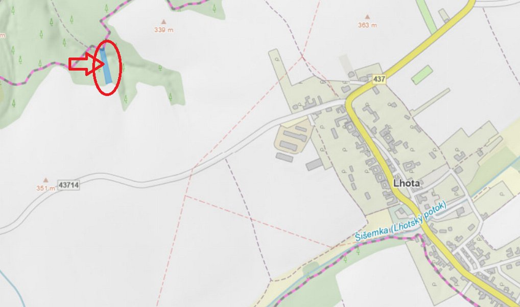 Prodej lesa 1 562 m², Lhota – náhled fotky 3