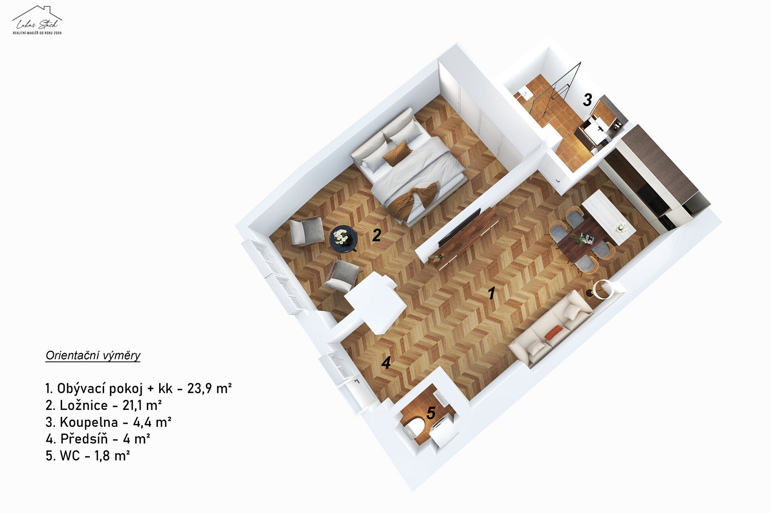 Prodej bytu 2+kk 55 m² — photo 3
