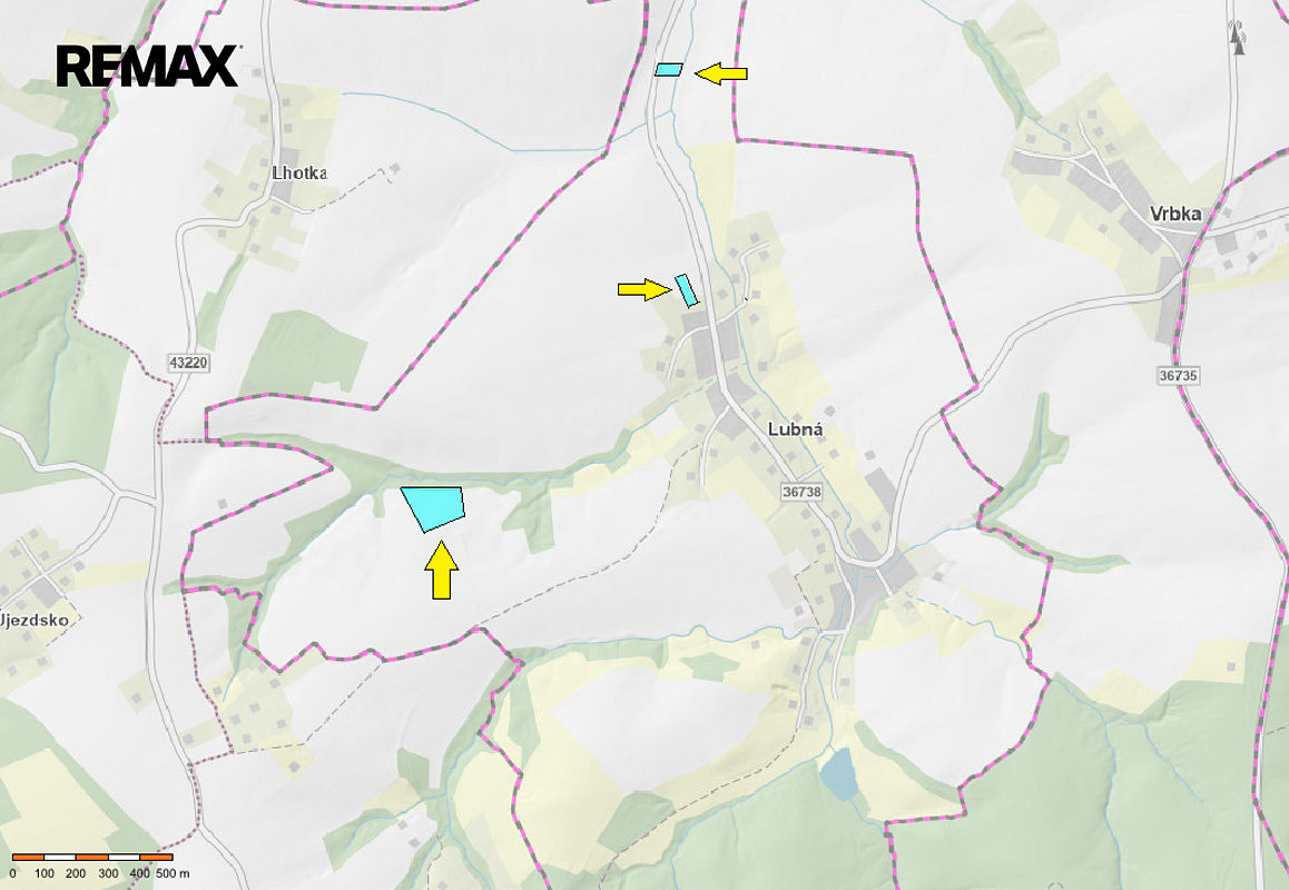 Prodej pole 21 481 m²