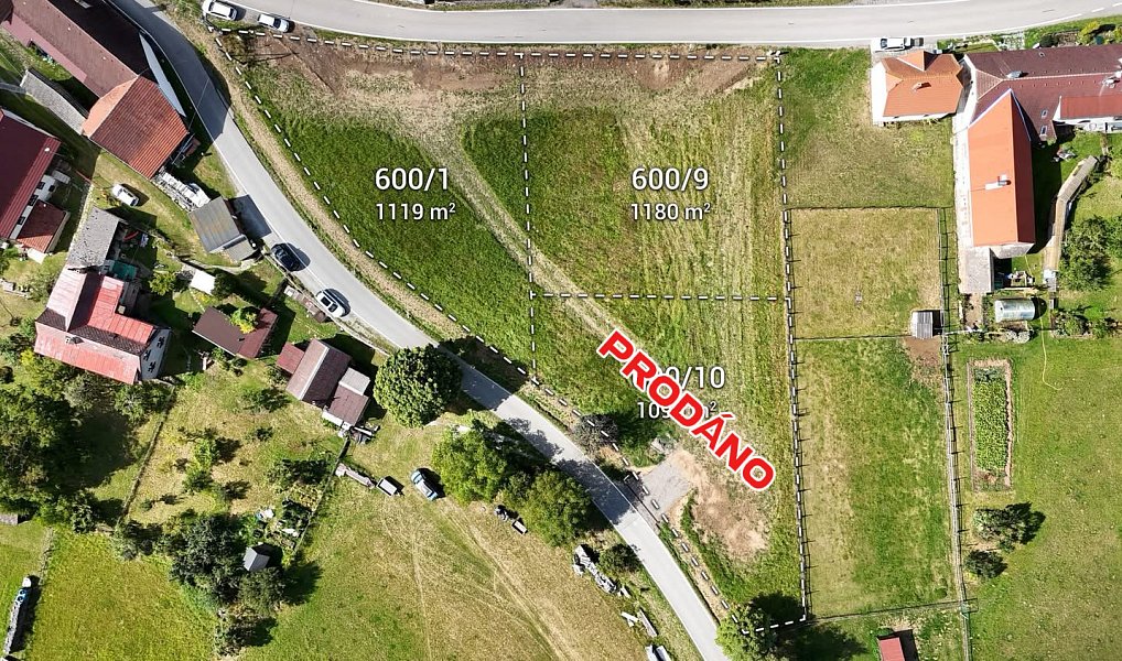 Prodej stavebního pozemku 1 180 m², Čestice – náhled fotky 6