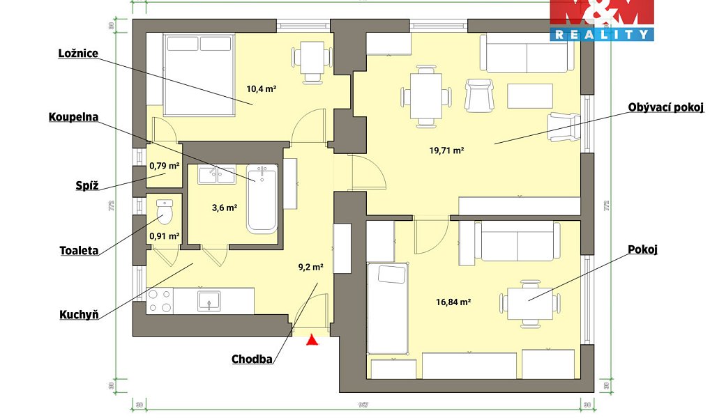 Prodej bytu 3+kk 77 m², Mariánské Lázně – náhled fotky 3