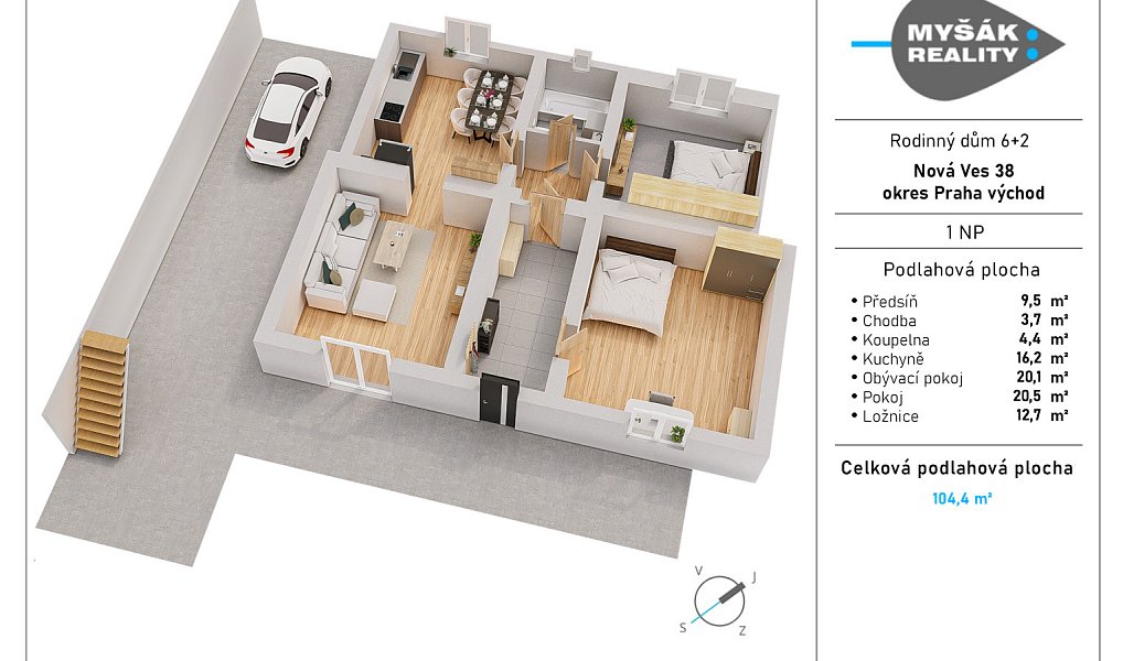 Prodej domu 200 m² s pozemkem 515 m², Nová Ves – náhled fotky 2