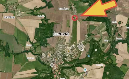Prodej stavebního pozemku 1 813 m², Bechyně, okres Tábor