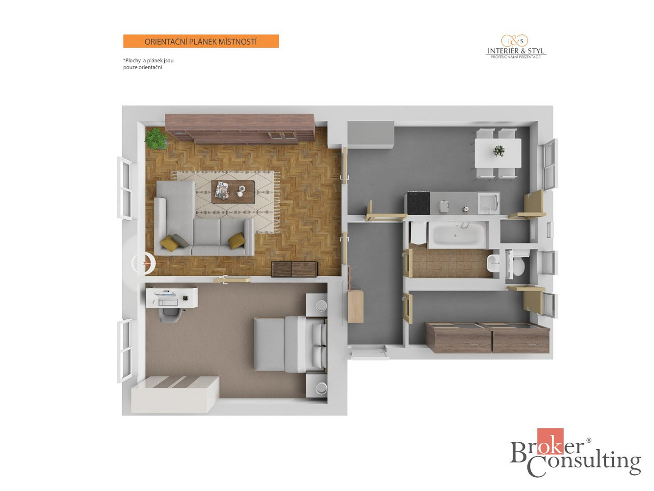 Prodej bytu 2+1 62 m² – fotografie 3