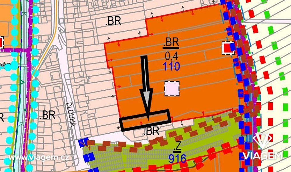 Prodej stavebního pozemku 840 m², Šlapanice – náhled fotky 3