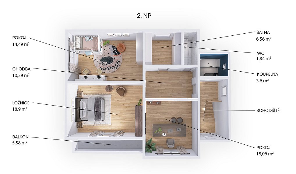 Prodej domu 224 m² s pozemkem 1 419 m², Bystročice – náhled fotky 52