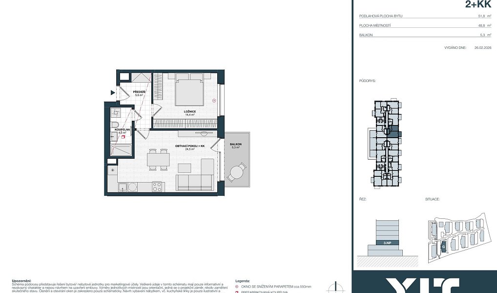 Prodej bytu 2+kk 49 m², Kladno – náhled fotky 2
